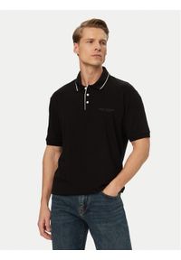 Armani Exchange Polo XM001557 AF10363 UC001 Czarny Regular Fit. Typ kołnierza: polo. Kolor: czarny. Materiał: bawełna #1