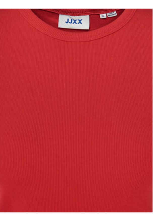 JJXX T-Shirt Florie 12217164 Czerwony Slim Fit. Kolor: czerwony. Materiał: bawełna