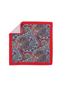 Adam Collection - Czerwona poszetka w orientalny wzór - paisley E305. Kolor: czerwony. Wzór: paisley #1