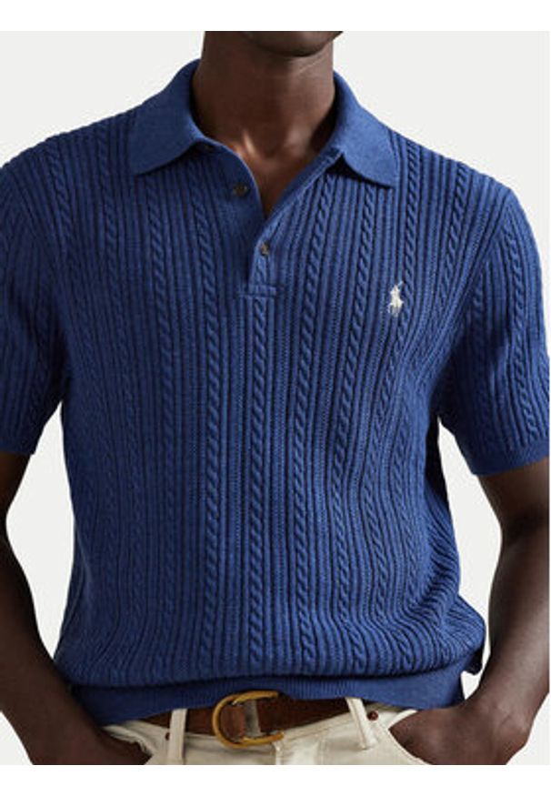 Polo Ralph Lauren Polo 710B13893001 Granatowy Regular Fit. Typ kołnierza: polo. Kolor: niebieski. Materiał: bawełna