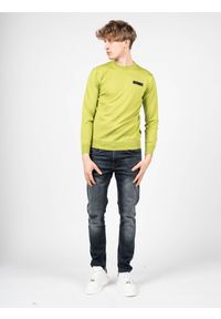 Plein Sport Sweter "Merino" | MPPS90132 | Mężczyzna | Zielony. Okazja: na co dzień. Kolor: zielony. Materiał: wełna. Wzór: aplikacja. Styl: sportowy #1