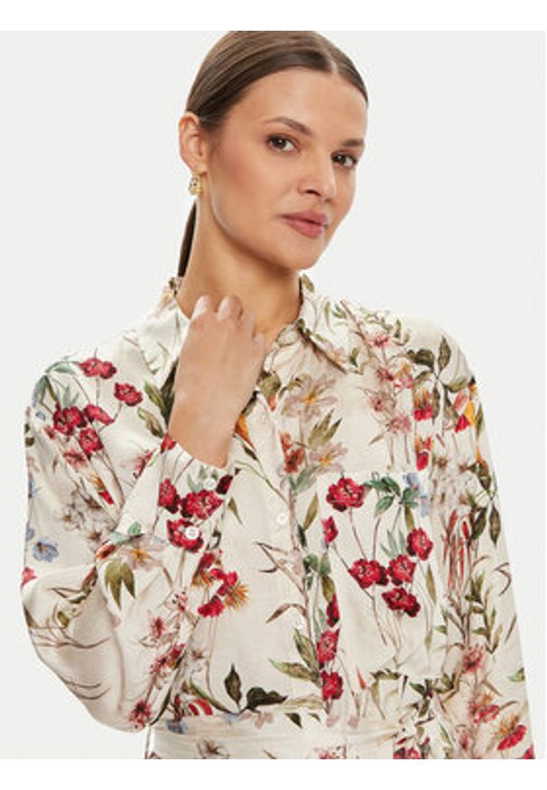 ViCOLO Sukienka koszulowa TB2135 Beżowy Regular Fit. Kolor: beżowy. Materiał: wiskoza. Typ sukienki: koszulowe