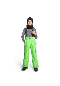 Spodnie narciarskie dziecięce ocieplane z szelkami Lemon Explore ZL4. Kolor: zielony. Materiał: poliester. Sezon: zima. Sport: narciarstwo