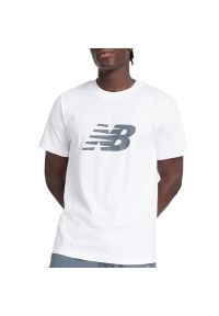 Koszulka New Balance MT43906WT - biała. Kolor: biały. Materiał: bawełna. Długość rękawa: krótki rękaw. Długość: krótkie #1