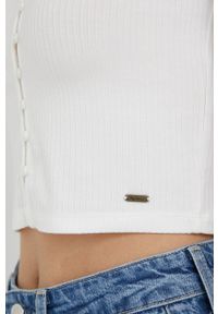 Pepe Jeans t-shirt Meadow damski kolor biały. Kolor: biały. Materiał: dzianina. Wzór: gładki #3