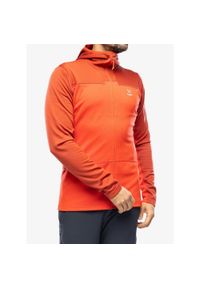 Haglöfs - Bluza polarowa męska Haglofs ROC Flash Mid Hood. Kolor: czerwony. Materiał: polar