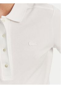 Lacoste Polo PF5462 Biały Slim Fit. Typ kołnierza: polo. Kolor: biały. Materiał: bawełna #6