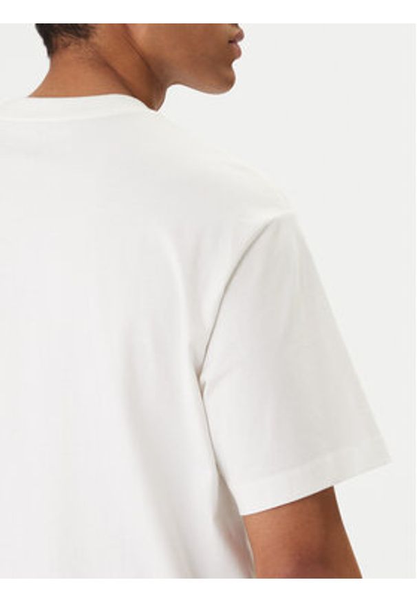 Calvin Klein Jeans T-Shirt Monologo Graphic LV04RE815G Biały Regular Fit. Kolor: biały. Materiał: bawełna