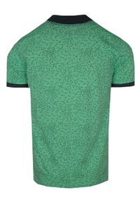 Porthal - Koszulka POLO, Zielona, Wzór Geometryczny, Krótki Rękaw, Męska, z Nadrukiem. Okazja: na co dzień. Typ kołnierza: polo. Kolor: zielony. Materiał: bawełna. Długość rękawa: krótki rękaw. Długość: krótkie. Wzór: nadruk. Styl: casual #2