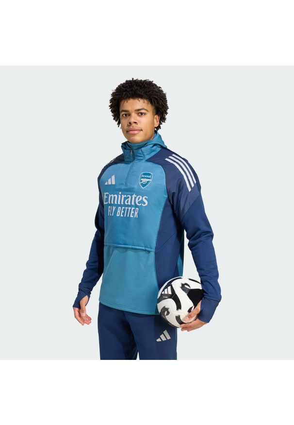 Adidas - Bluza Arsenal Tiro 25 Competition Winterized Top. Kolor: niebieski. Materiał: dresówka. Sport: fitness, piłka nożna