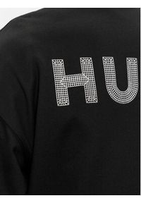 Hugo Bluza 50509978 Czarny Oversize. Kolor: czarny. Materiał: bawełna #2