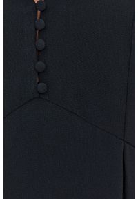 The Kooples Sukienka kolor czarny mini prosta. Okazja: na co dzień. Kolor: czarny. Materiał: tkanina. Długość rękawa: krótki rękaw. Typ sukienki: proste. Styl: casual. Długość: mini #6