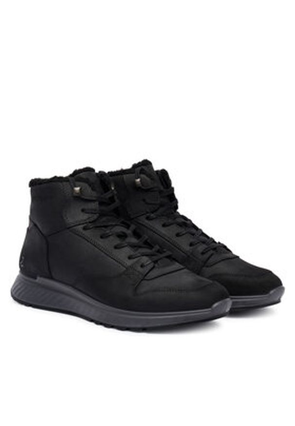 ecco - ECCO Sneakersy Exostride M 83541402001 Czarny. Kolor: czarny. Materiał: skóra, nubuk