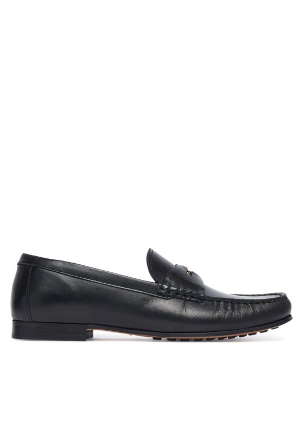 TOMMY HILFIGER - Tommy Hilfiger Loafersy Coin Classic Loafer Pods FW0FW09499 Czarny. Kolor: czarny. Materiał: skóra