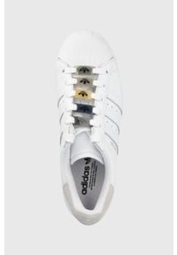 adidas Originals buty Superstar GZ0866 kolor biały. Nosek buta: okrągły. Zapięcie: sznurówki. Kolor: biały. Materiał: guma. Model: Adidas Superstar
