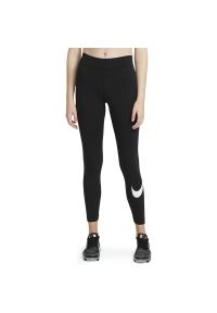 Legginsy Nike Sportswear Essential CZ8530-010 - czarne. Kolor: czarny. Materiał: poliester, materiał, bawełna. Styl: sportowy. Sport: fitness