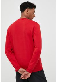 adidas Performance bluza męska kolor czerwony z aplikacją. Okazja: na co dzień. Kolor: czerwony. Materiał: poliester, bawełna. Wzór: aplikacja. Styl: casual