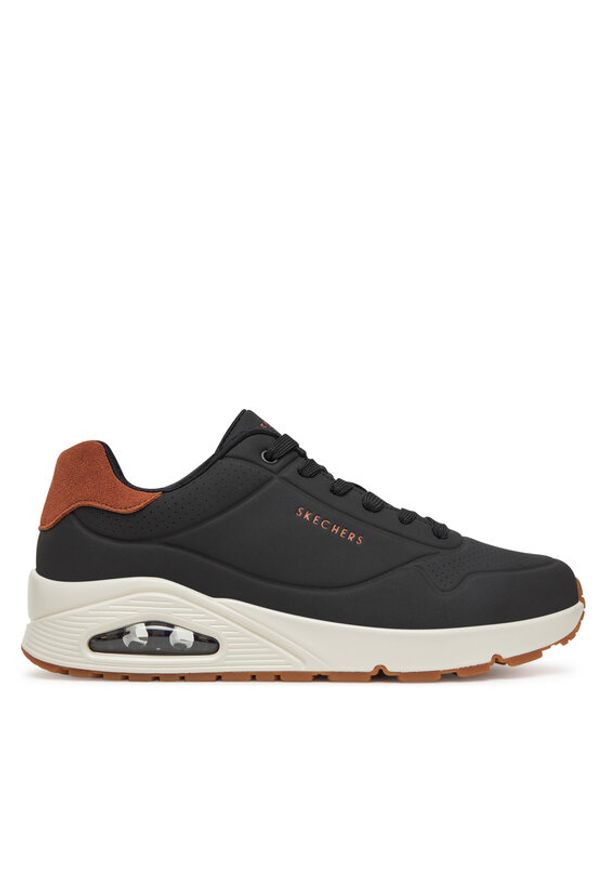skechers - Skechers Sneakersy Uno - Suited On Air 183004/BLK Czarny. Kolor: czarny. Materiał: skóra