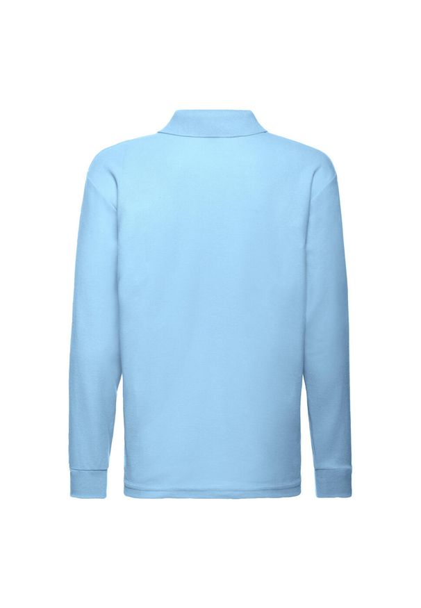 FRUIT OF THE LOOM - Koszulka Polo Z Długim Rękawem Dla Dzieci. Typ kołnierza: polo. Kolor: niebieski. Długość rękawa: długi rękaw. Długość: długie
