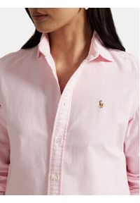 Polo Ralph Lauren Koszula 211891377002 Różowy Regular Fit. Typ kołnierza: polo. Kolor: różowy. Materiał: bawełna #4