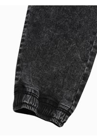 Ombre Clothing - Spodnie męskie jeansowe joggery - czarne V2 P1027 - XXL. Kolor: czarny. Materiał: jeans. Styl: klasyczny