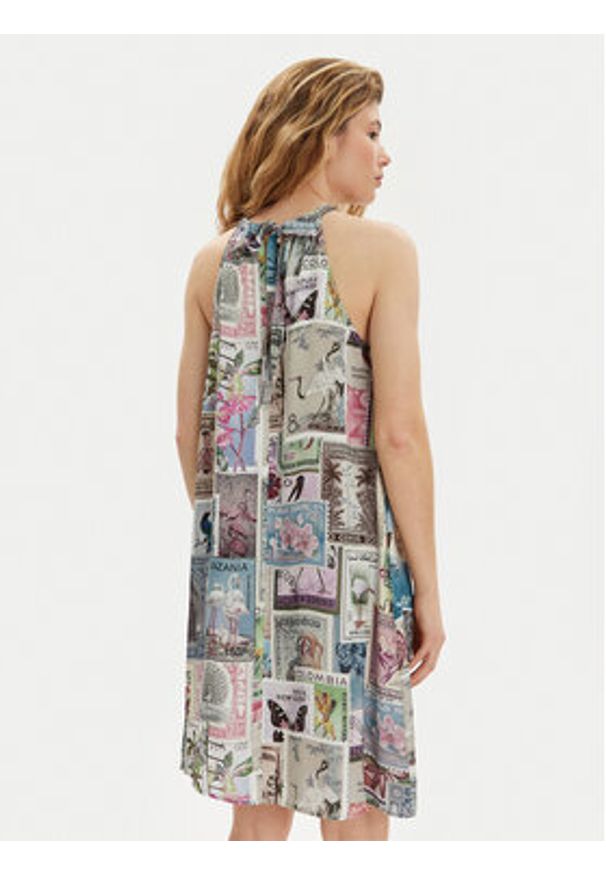 Replay Sukienka letnia W9104 .000.74948 Kolorowy Regular Fit. Materiał: wiskoza. Wzór: kolorowy. Sezon: lato