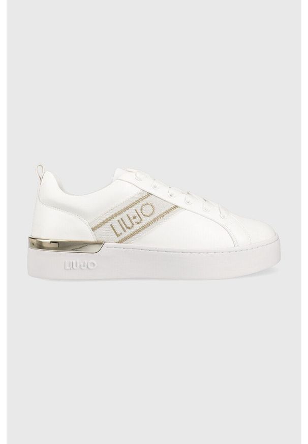 Liu Jo sneakersy SILVIA kolor biały BA3031EX01401111. Nosek buta: okrągły. Zapięcie: sznurówki. Kolor: biały. Materiał: guma. Obcas: na platformie