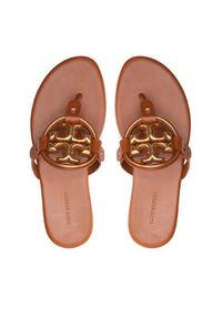 Tory Burch Japonki Miller 136593 Brązowy. Kolor: brązowy. Materiał: skóra