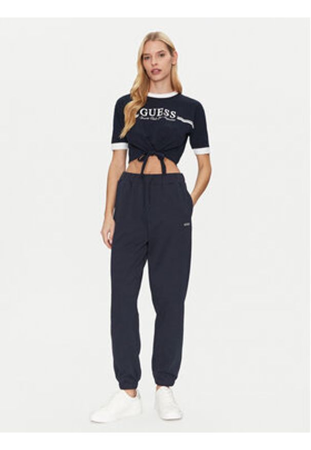 Guess Spodnie dresowe V5GB03 KCS01 Granatowy Regular Fit. Kolor: niebieski. Materiał: bawełna