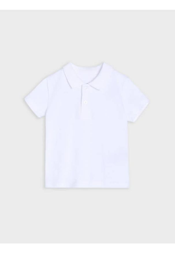 Sinsay - Koszulka polo - biały. Typ kołnierza: polo. Kolor: biały