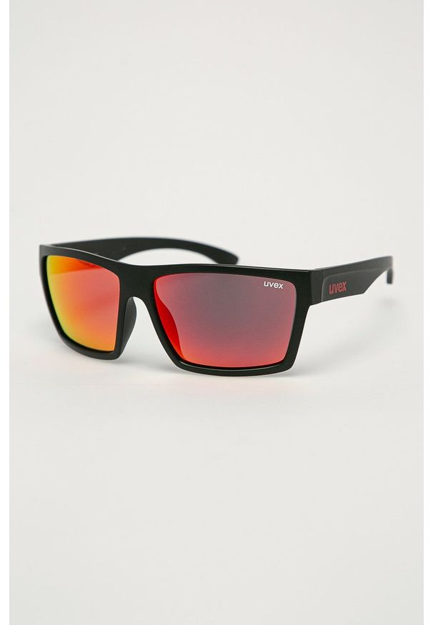 Uvex okulary przeciwsłoneczne Lgl 29 kolor czerwony. Kształt: prostokątne. Kolor: czerwony