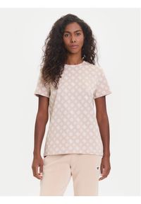 Guess T-Shirt V5YI04 I3Z14 Beżowy Regular Fit. Kolor: beżowy. Materiał: bawełna #1