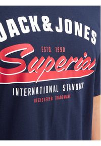 Jack & Jones - Jack&Jones T-Shirt Logo 12268267 Granatowy Standard Fit. Kolor: niebieski. Materiał: bawełna #5