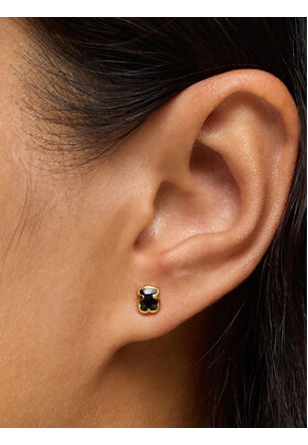 Tous - TOUS Kolczyki Icon Color 1004287400 Czarny. Materiał: srebrne. Kolor: czarny