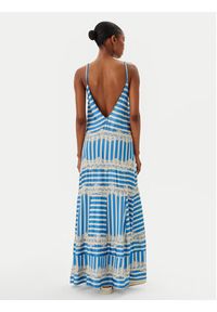Maaji Sukienka letnia Azure Stripes Rosalia PT2664CLD001 Niebieski Regular Fit. Kolor: niebieski. Materiał: wiskoza. Sezon: lato #5