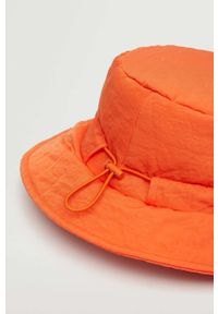 mango - Mango kapelusz Nube kolor pomarańczowy. Kolor: pomarańczowy