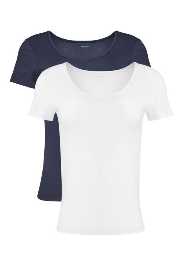 Hugo - HUGO Komplet t-shirtów Twin 50545688 Biały Regular Fit. Kolor: biały. Materiał: bawełna