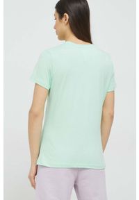 Helly Hansen t-shirt bawełniany kolor zielony 34112-001. Okazja: na co dzień. Kolor: zielony. Materiał: bawełna. Wzór: nadruk. Styl: casual #2