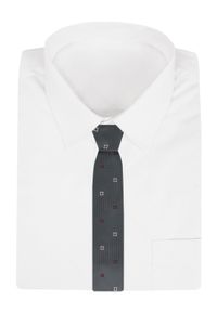 Męski Krawat - Szary w Groszki - Alties. Kolor: szary. Materiał: tkanina. Wzór: grochy. Styl: elegancki, wizytowy #2