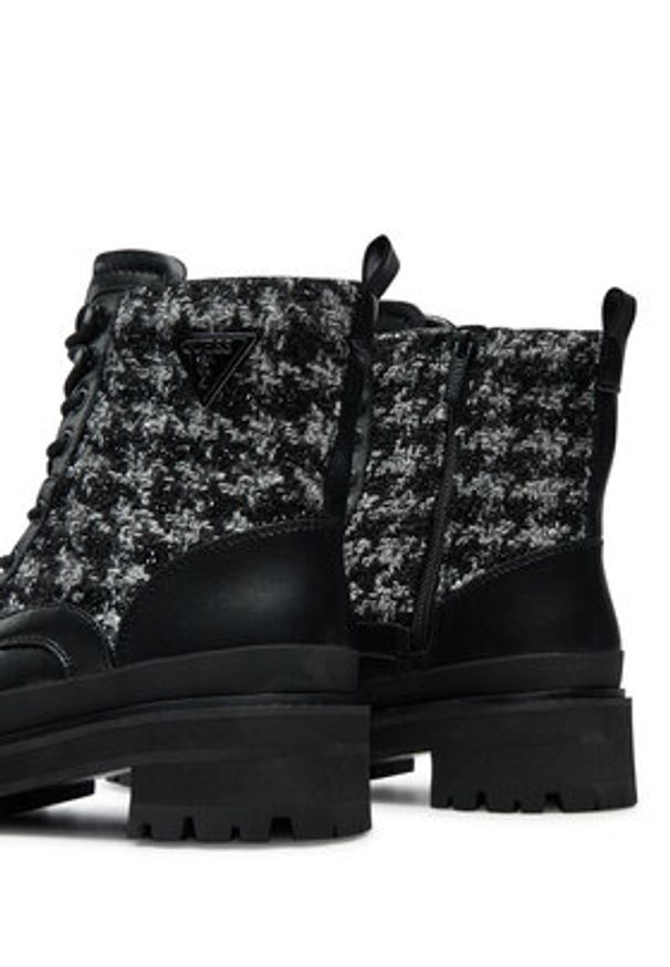 Guess Trapery Badany FLFBDN ELE10 Czarny. Kolor: czarny. Materiał: skóra