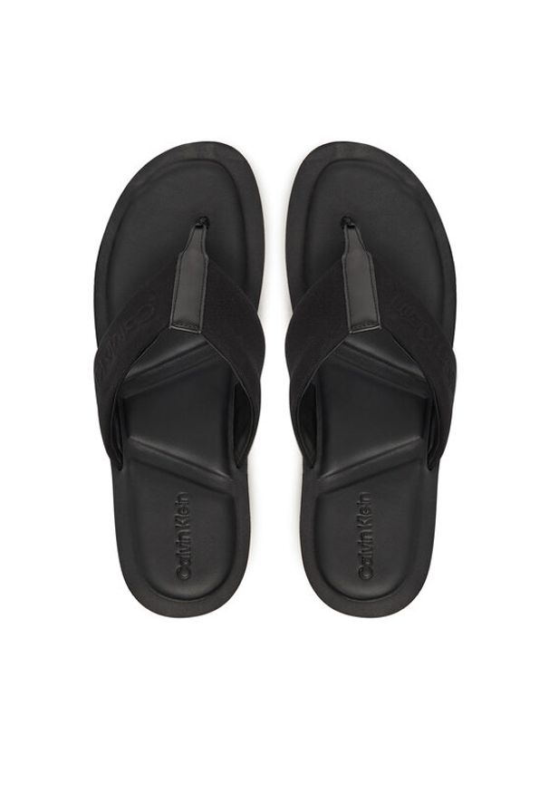 Calvin Klein Japonki Toepost Cv Logo HM0HM01745 Czarny. Kolor: czarny. Materiał: materiał