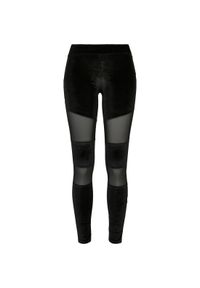 Legginsy damskie Urban Classics velvet tech mesh. Kolor: czarny. Materiał: mesh #1