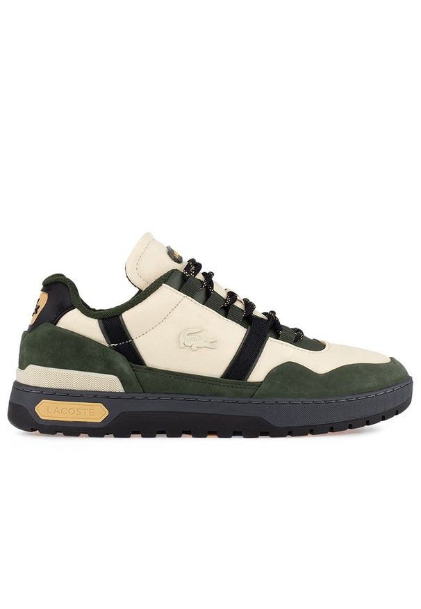 Buty Lacoste T-Clip Winter 744SMA0033-1Y5 - multikolor. Zapięcie: sznurówki. Kolor: wielokolorowy. Materiał: guma, skóra, materiał. Szerokość cholewki: normalna. Sezon: zima. Sport: bieganie