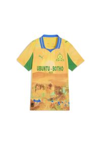 Puma - Damska koszulka KIDSUPER × MAMELODI SUNDOWNS PUMA Pelé Yellow Fast Green. Kolor: zielony, wielokolorowy, żółty. Sport: piłka nożna