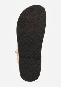 Born2be - Beżowe Sandały w Stylu Rzymianek z Frędzlami Lysoph. Okazja: na co dzień. Zapięcie: sprzączka. Kolor: beżowy. Materiał: jeans. Styl: casual, elegancki, boho #7