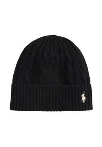 Polo Ralph Lauren Czapka z daszkiem 455981442001 Czarny. Kolor: czarny. Materiał: wełna, materiał