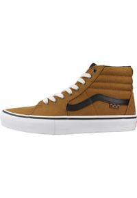 Tenisówki Vans Model Skate Sk8-hi Kolor Brązowy. Kolor: brązowy. Materiał: tkanina
