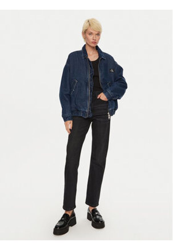 Calvin Klein Jeans Jeansy J20J224895 Czarny Straight Fit. Kolor: czarny