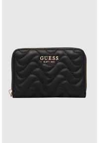 Guess - GUESS Czarny portfel damski Melisandra. Kolor: czarny. Materiał: skóra ekologiczna