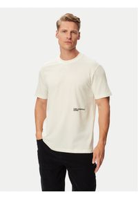 Karl Lagerfeld Jeans T-Shirt B3M17005 Kremowy Regular Fit. Kolor: kremowy. Materiał: bawełna #1